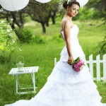 Brautkleid mit Schleppe